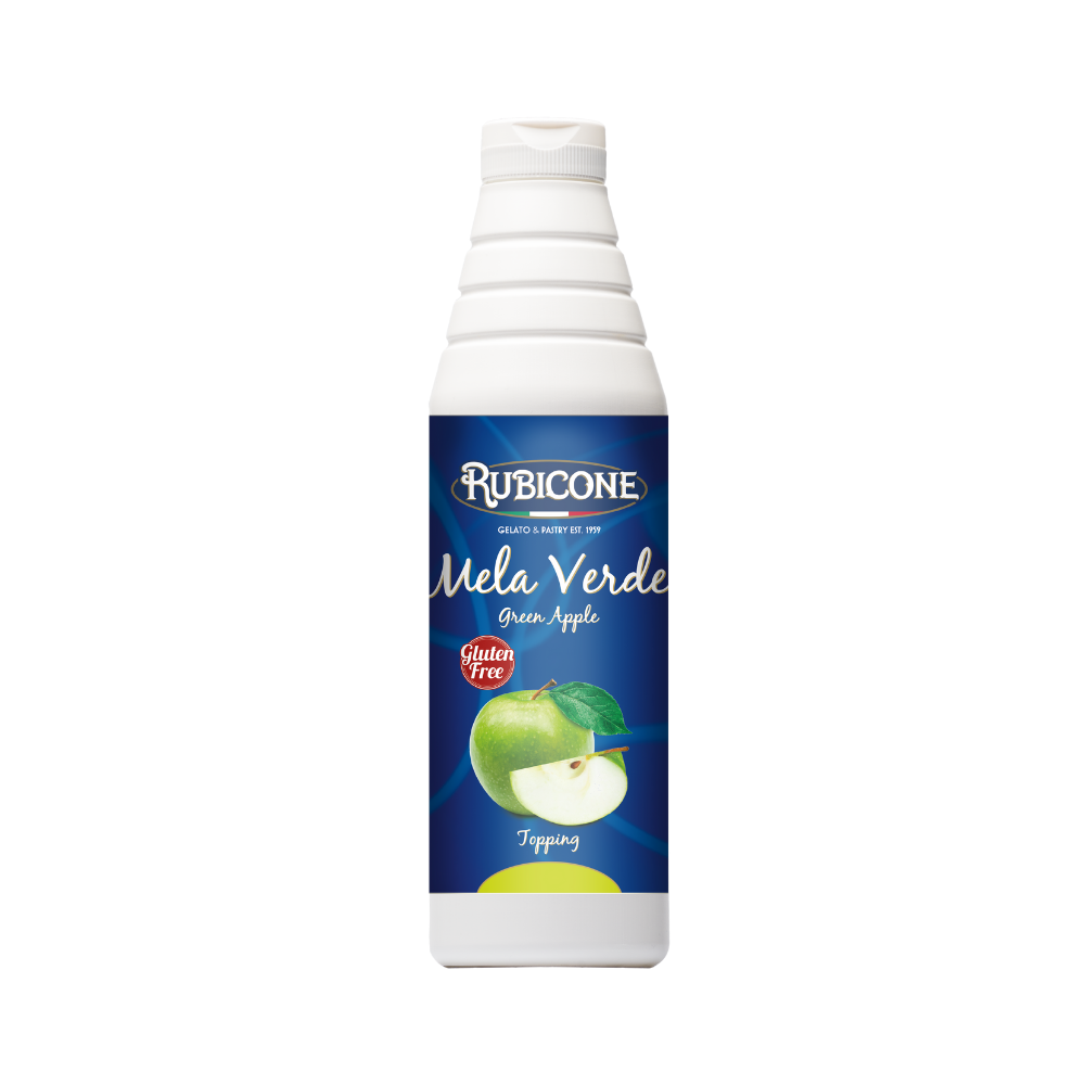Green Apple Topping - 1 KG Squeeze Bottle - Rubicone Canada