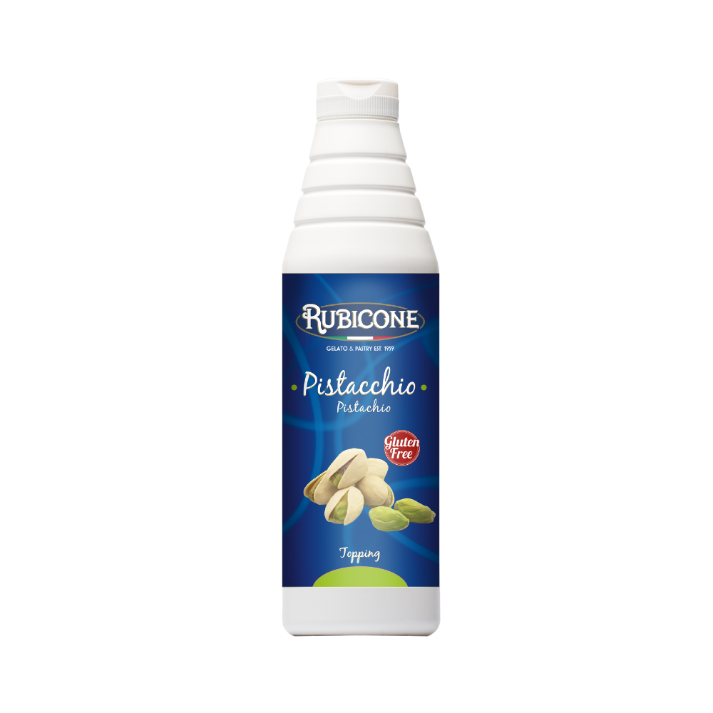 Pistachio Topping - 1 KG Squeeze Bottle - Rubicone Canada - Made in Italy