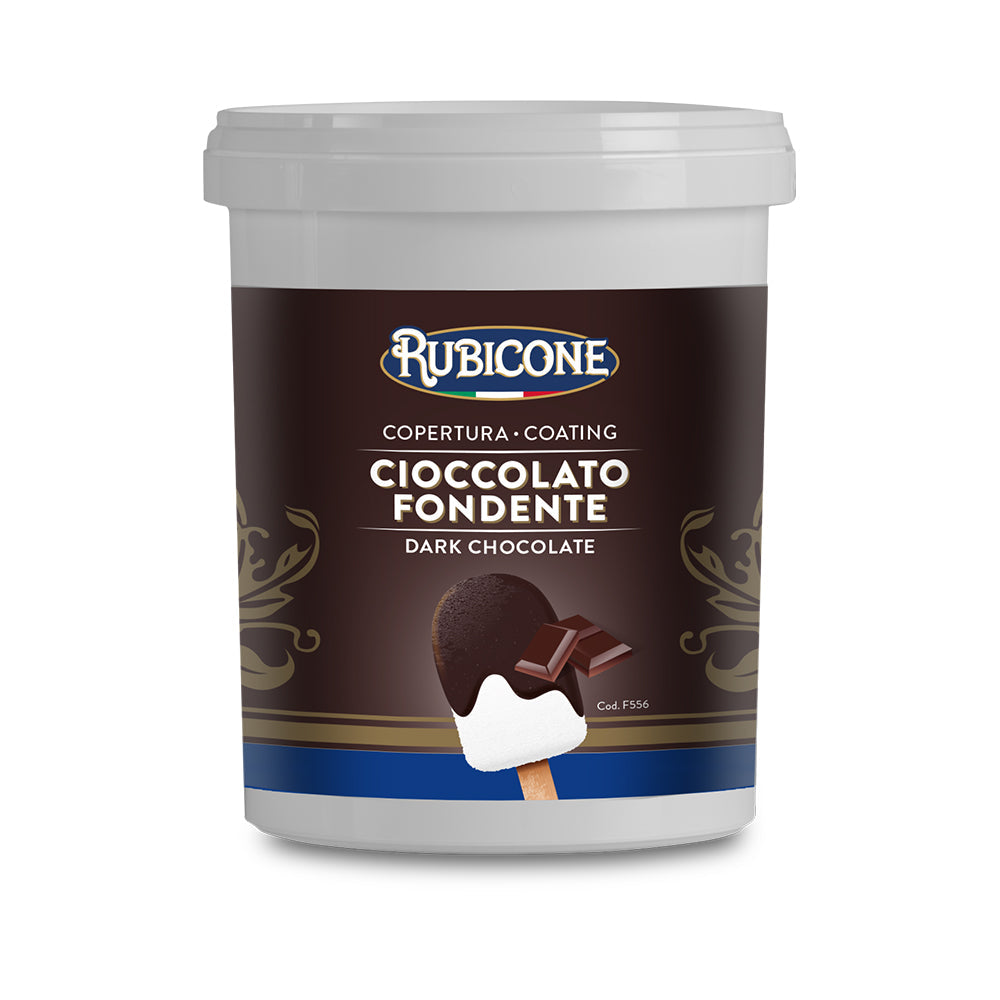 Dark Chocolate Vegan Cone Dip Coating - 1.5 KG Bucket - Rubicone Canada