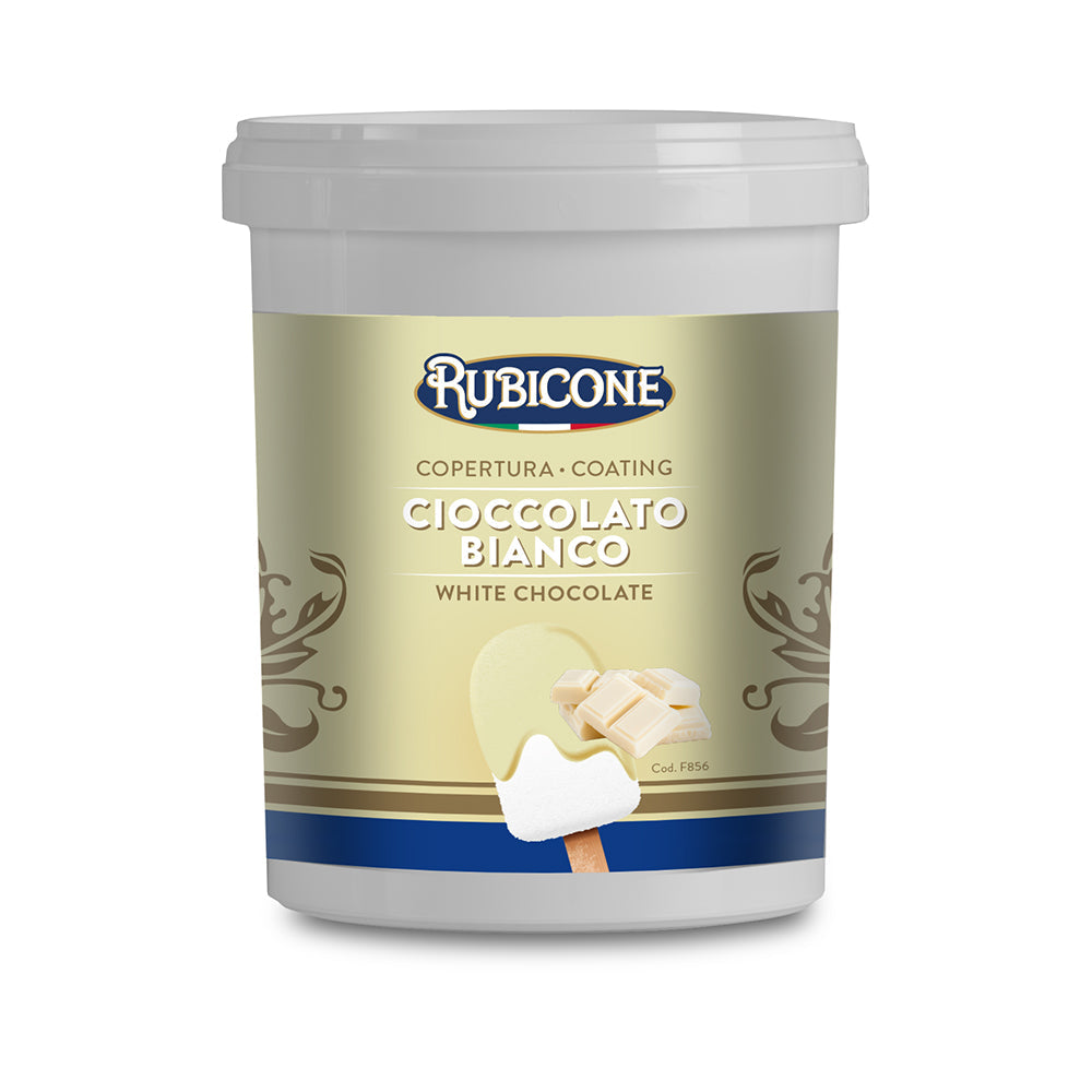 White Chocolate Cone Dip Coating - 1.5 KG Bucket - Rubicone Canada