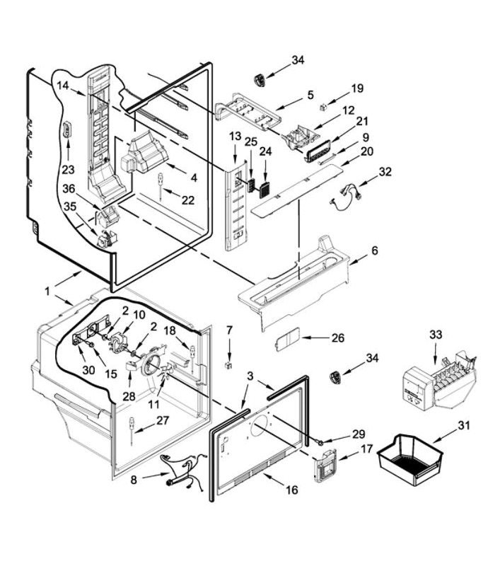 W11592795 Refrigerator Ice Maker - XPart Supply