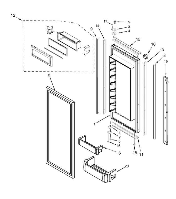 W10782299 Refrigerator Door Assembly - XPart Supply
