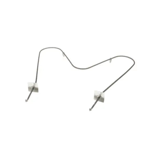Metal heating element on a white background
