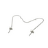 Metal heating element on a white background