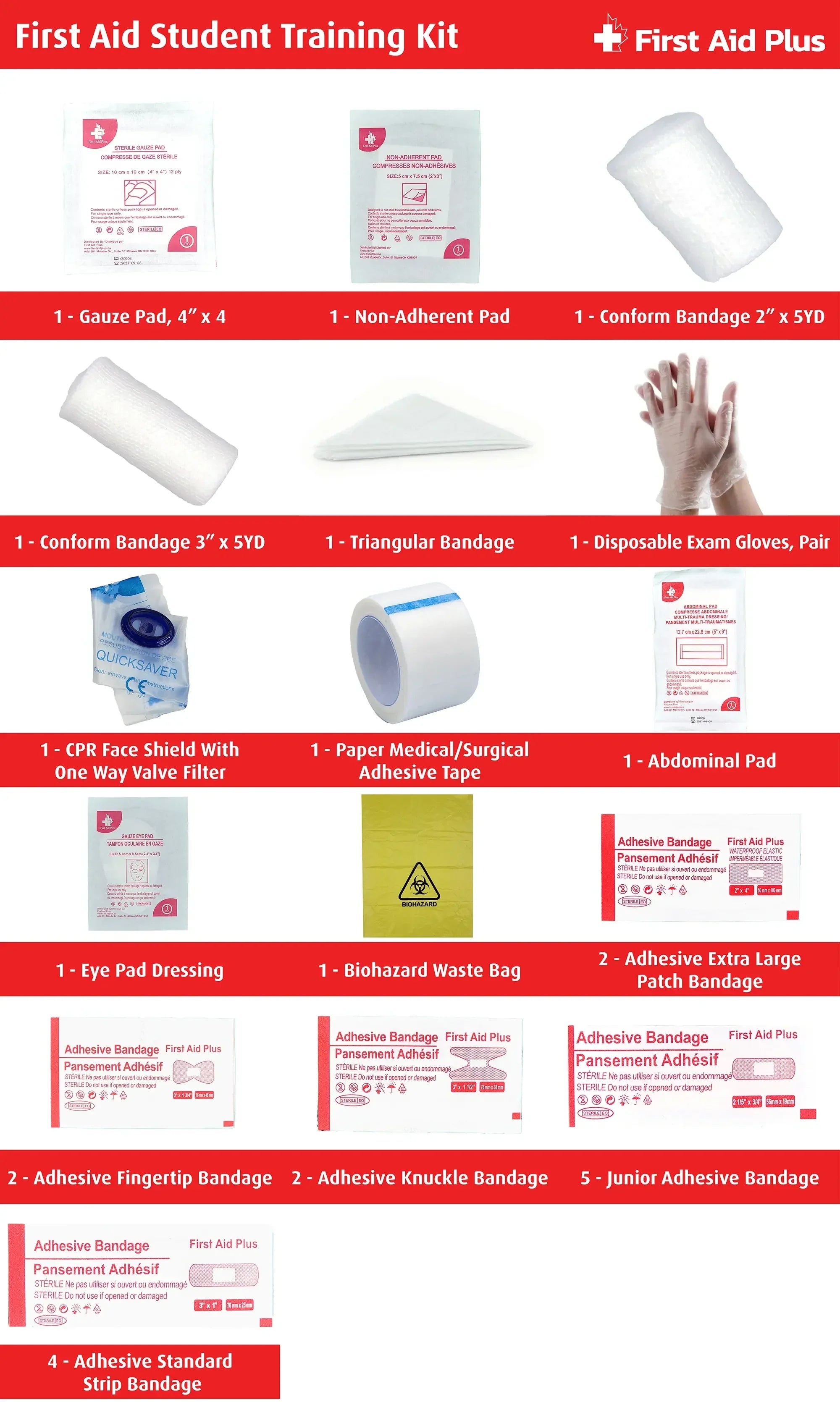 First Aid Student Training Kit
