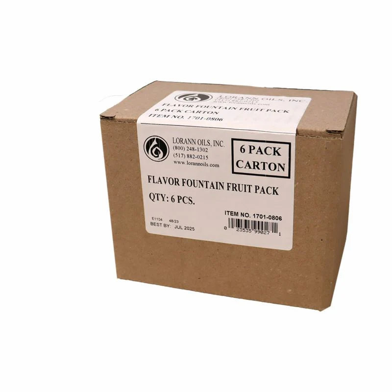Flavor Fountain Fruit Variety Pack - 6 x 4 oz Flavour Pack - Ice Cream and Beverage Flavors - LorAnn Oils - Canadian Distribution - Ships Free Within Canada on Orders Above CAD $199