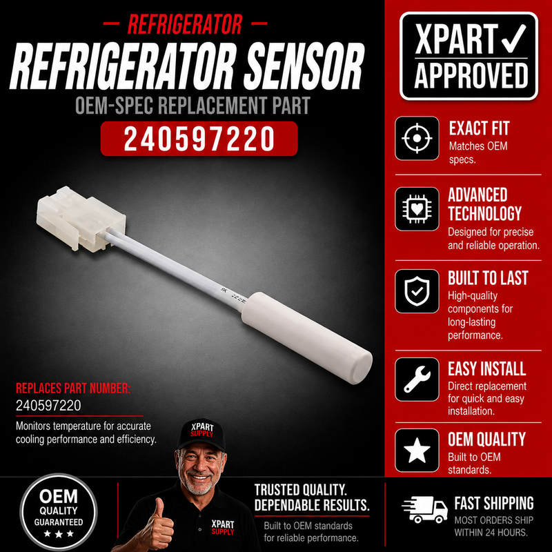Frigidaire Refrigerator 240597220, Replaces 240597201 Temperature Sensor Fix Incorrect Fridge Temperature