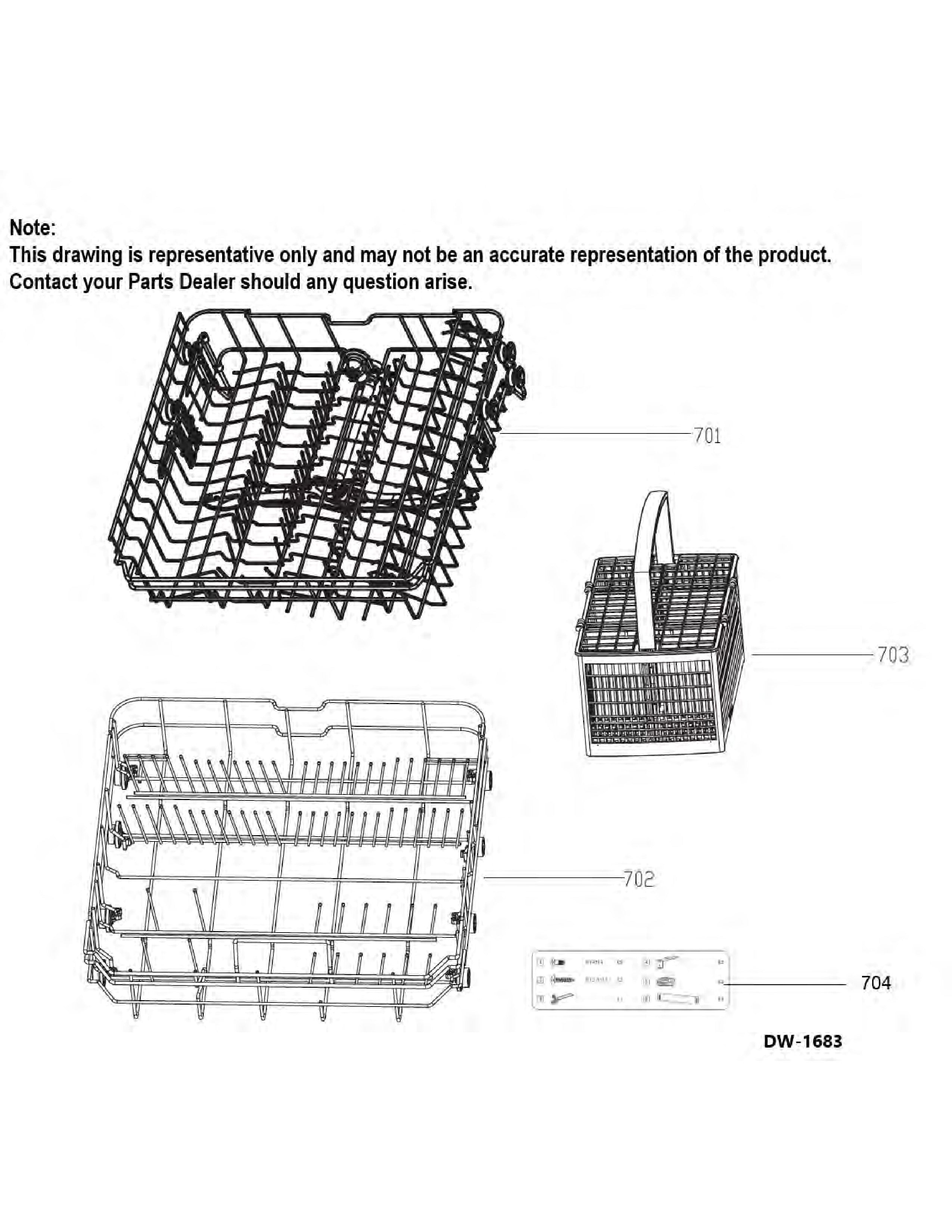 WG04A03928 Dishwasher Lower Rack