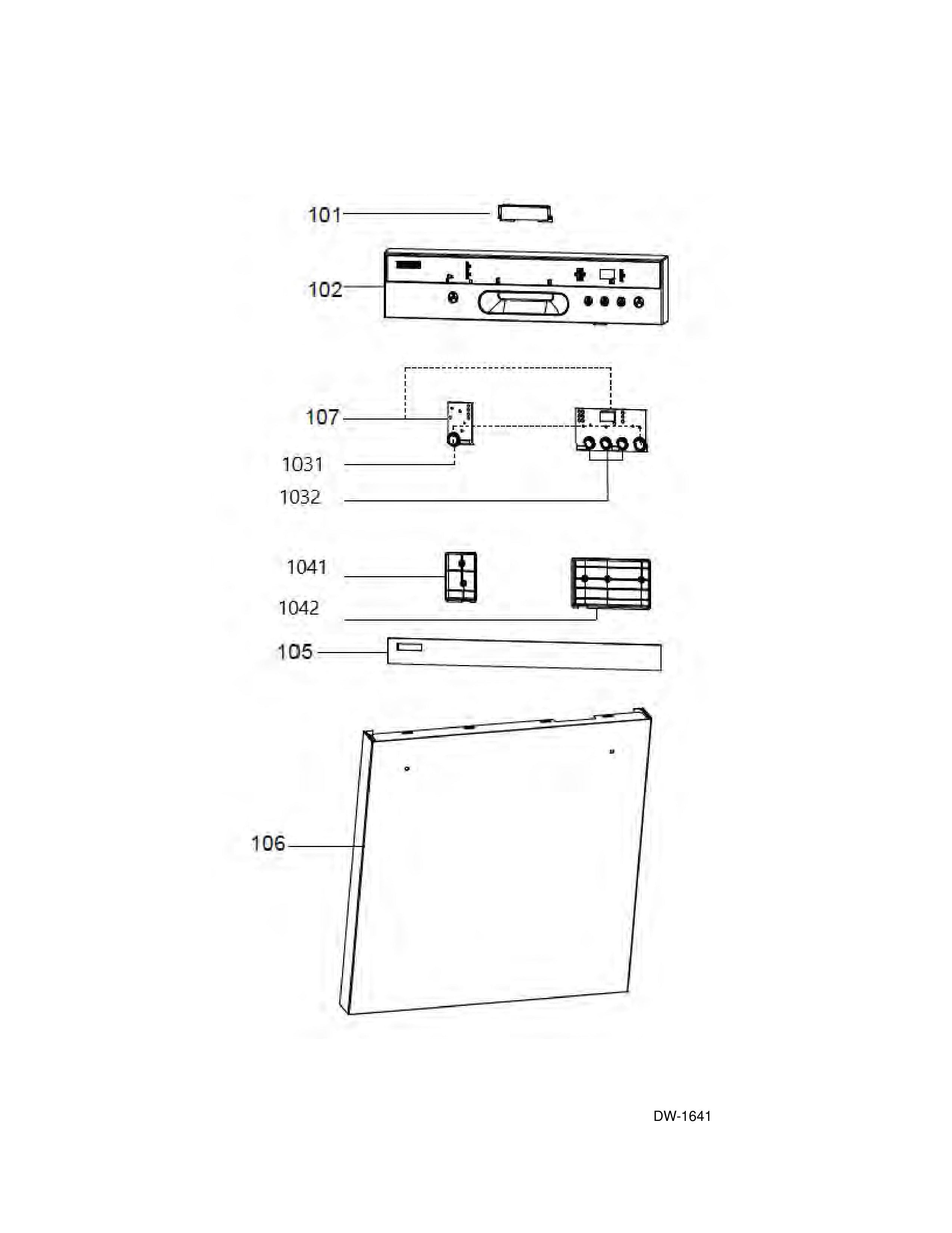 WG04F11417 Dishwasher Main Control Panel