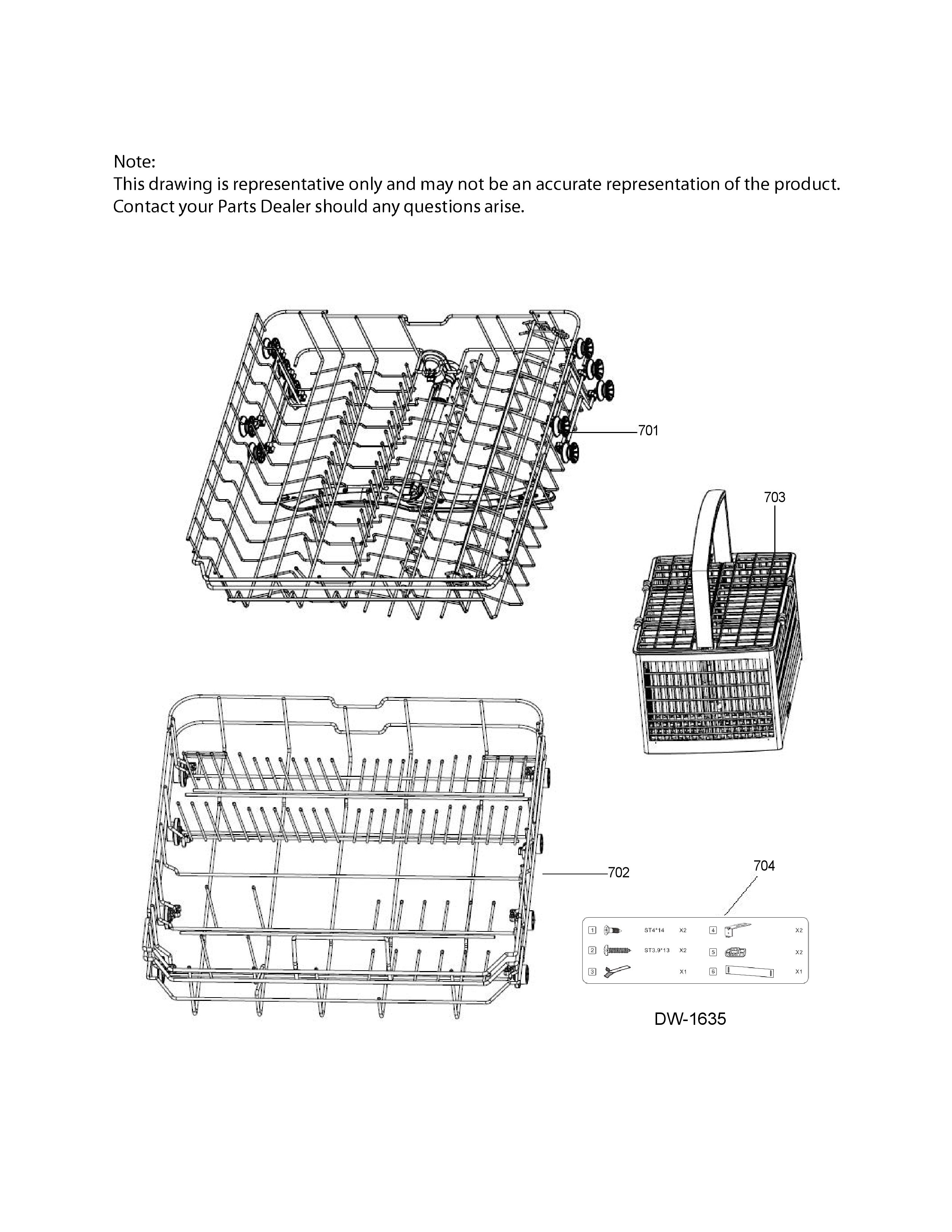 WG01A01774 Dishwasher Upper Rack - XPart Supply Ltd.