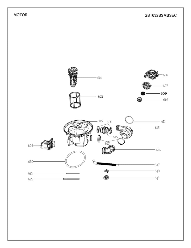 WG04F11273 Dishwasher Drain Hose - XPart Supply Ltd.