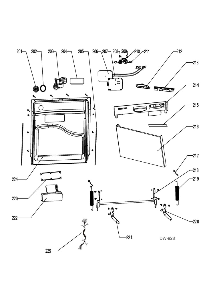 WG04L03347 Dishwasher Outer Door - XPart Supply