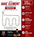 GE Bake Element WS01F01158 — Fixes Oven Not Heating or Baking Unevenly