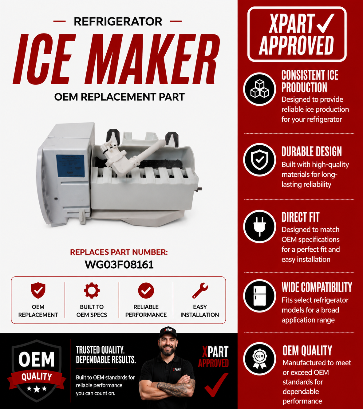 GE Ice Maker WG03F08161 — Fixes Ice Maker Not Making Ice