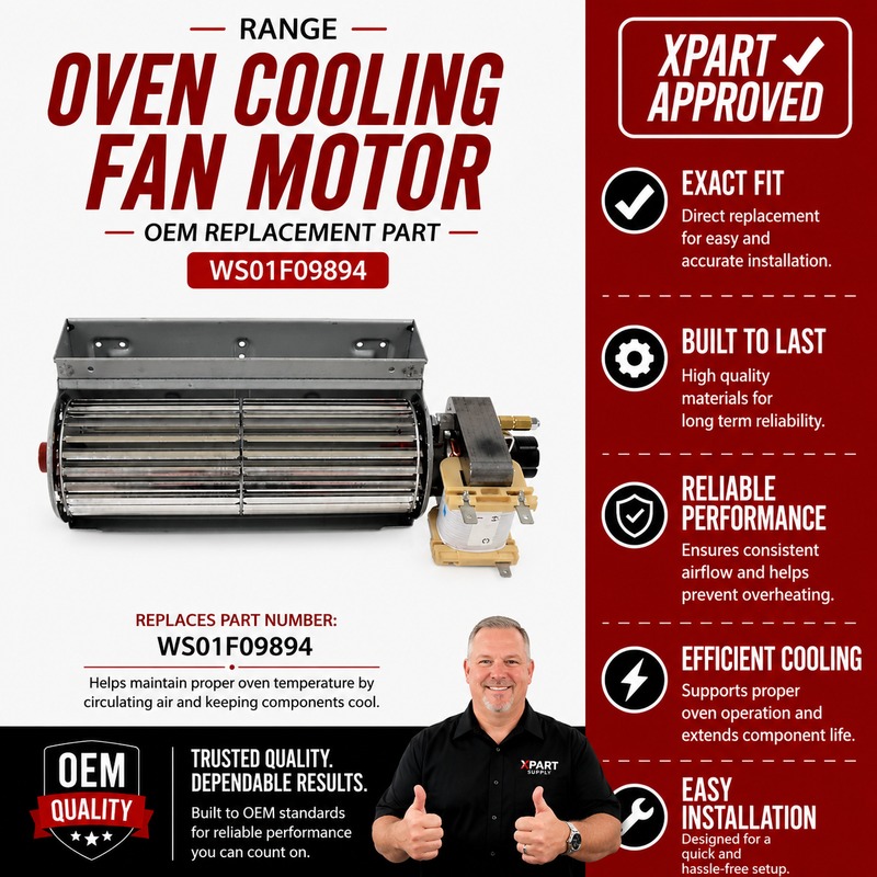 GE Oven Cooling Fan Motor WS01F09894 — Restore Oven Cooling & Prevent Overheating