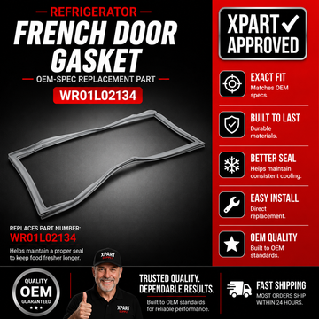 Refrigerator French Door Gasket — Fixes Warm Fridge, Air Leaks & Frost Buildup