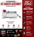 Refrigerator ice maker assembly with Xpart approval details on a white background