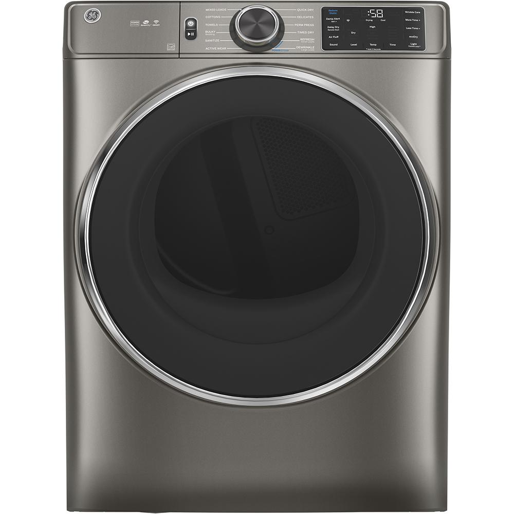 GE - 7.8 cu. Ft  Electric Dryer in Grey - GFD65ESMNSN