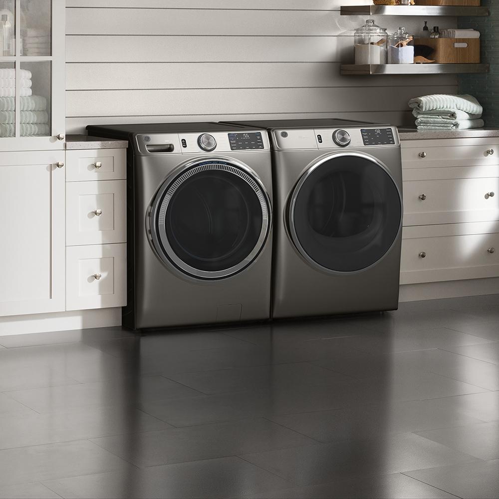 GE - 7.8 cu. Ft  Electric Dryer in Grey - GFD65ESMNSN