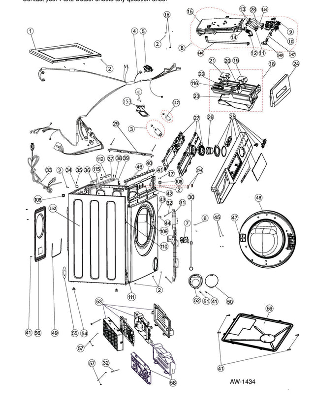 WG04F11466 Washer Inverter Board - XPart Supply