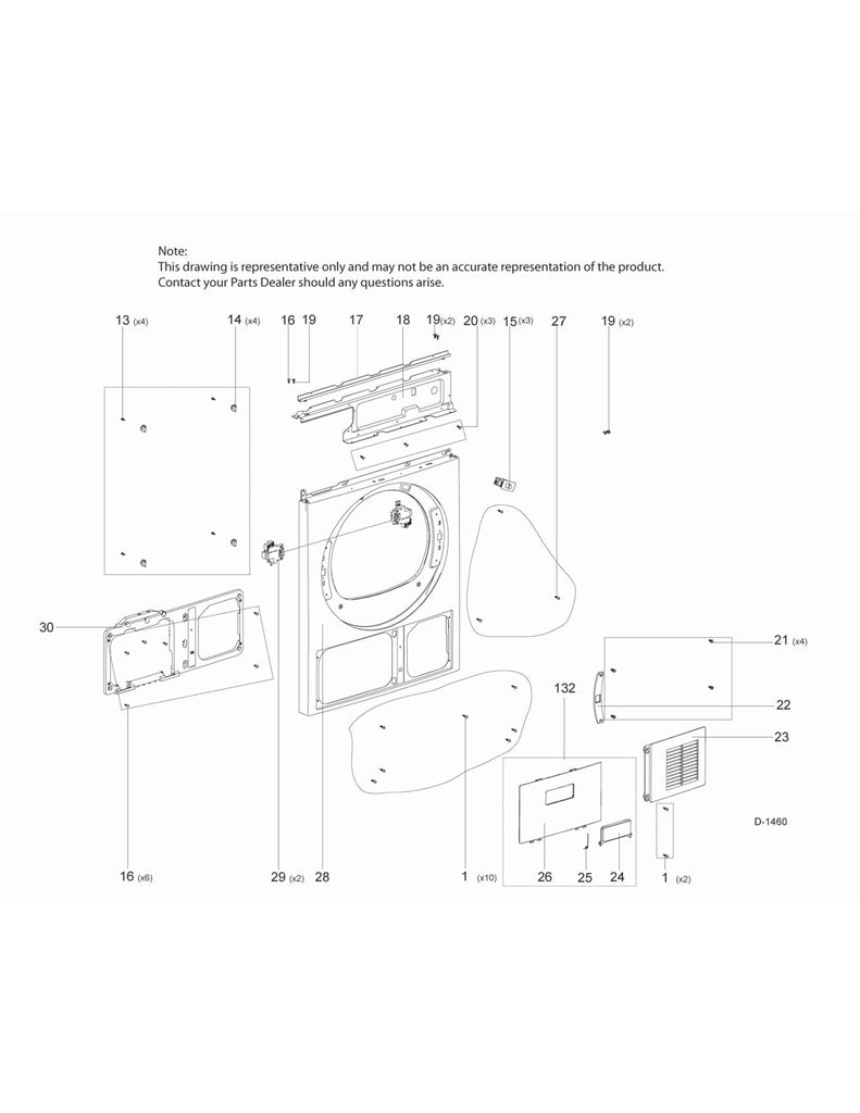 WG04L06462 Dryer Top Panel Guide Pin - XPart Supply