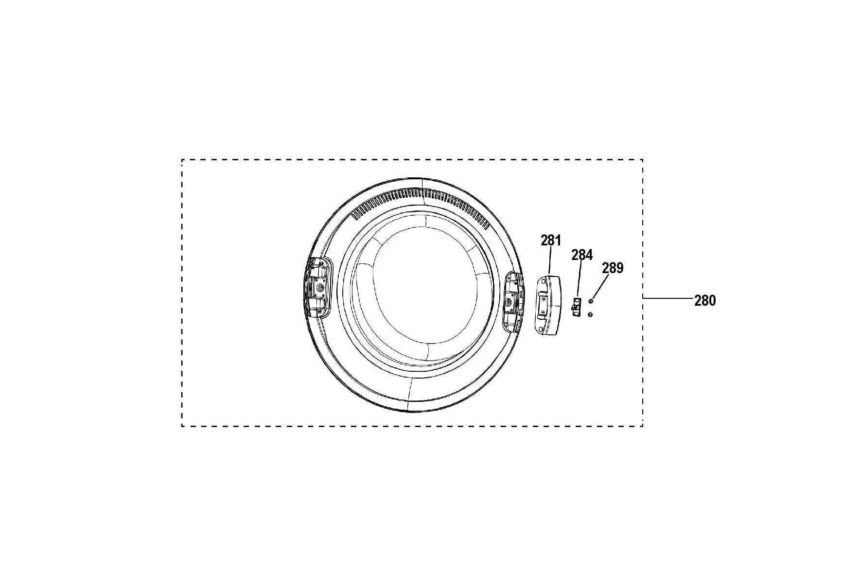 WG04L06719 Washer Door