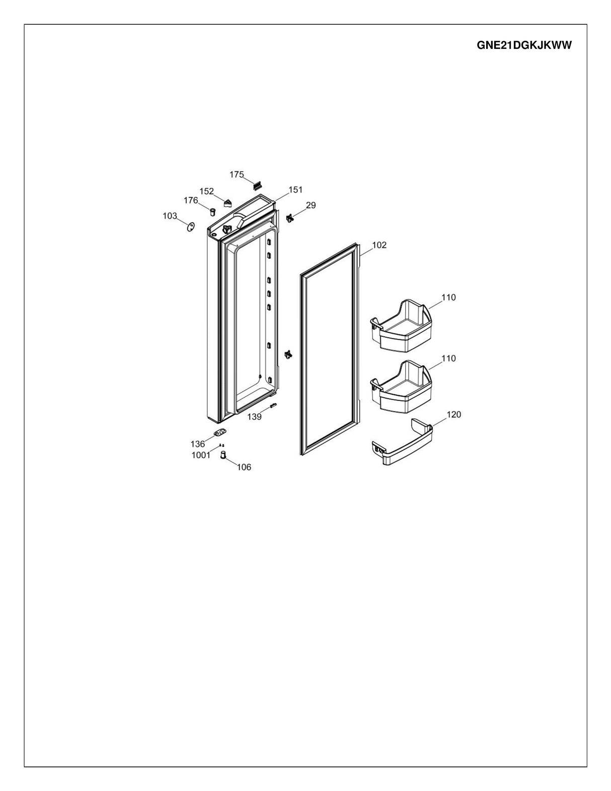 WR01L10746 Refrigerator Door Shelf Bin - XPart Supply