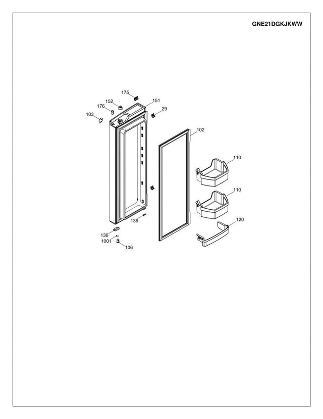 WR01L10746 Refrigerator Door Shelf Bin - XPart Supply