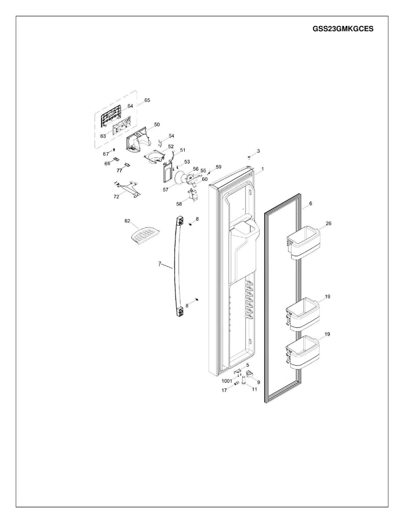 WR01F03676 Fridge Interface Disp Asm - XPart Supply Ltd.