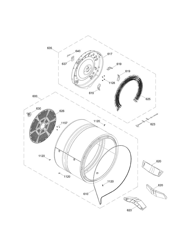 GE Heating Element Assembly WW03F00366 — Fixes Dryer Not Heating