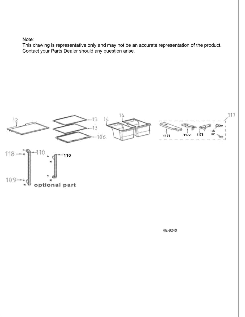 WG03L08415 Refrigerator Handle Pack - XPart Supply