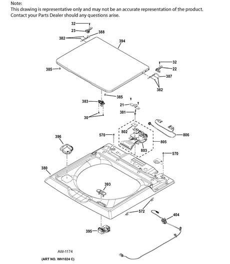 WG04L05393 Washer Lid Lock Bezel - XPart Supply