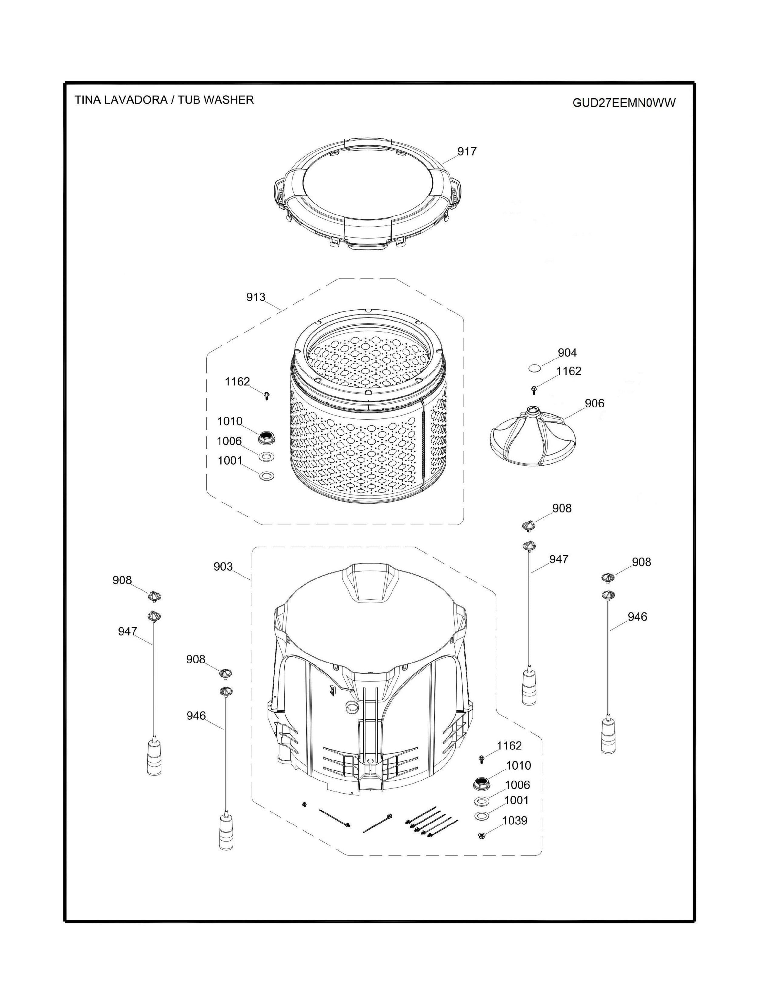 WW03A00273 Top Load Washer Tub Kit (Wash Plate Separately) - XPart Supply