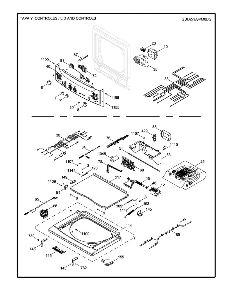 WW02F00771 WASHER UI BOARD CL ASM - XPart Supply