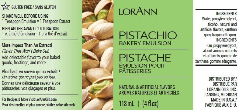 Pistachio Bakery Emulsion - 4 oz. - 16 oz., 1 Gallon, 5 Gallons - Bakery Emulsions Canada - Ships Free Within Canada on Orders Above CAD $199
