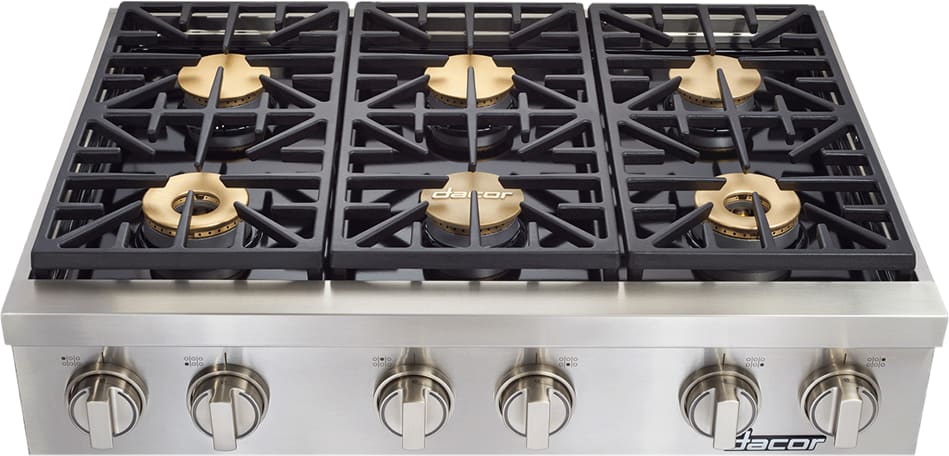 Dacor - 35.87 inch wide Gas Cooktop in Stainless - HRTP366S/LP