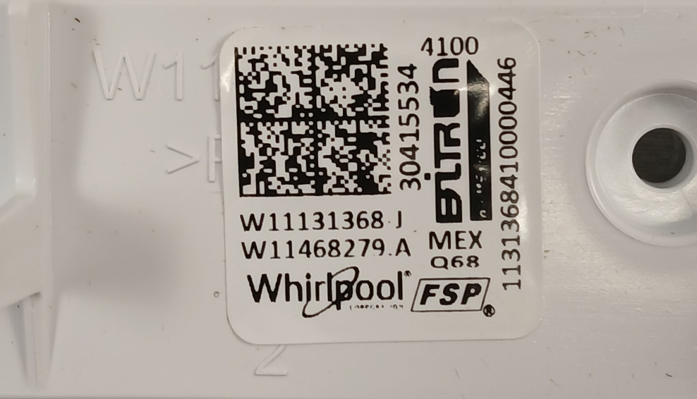 W11505225 Dishwasher User interface Panel - XPart Supply Ltd.
