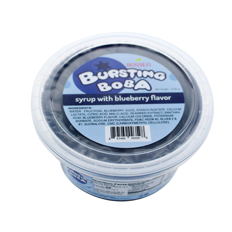 Blueberry Bursting Boba® | Popping Boba | 490g Mini Tub | 6 Mini Tubs Per Case | 60 Cases Per Pallet