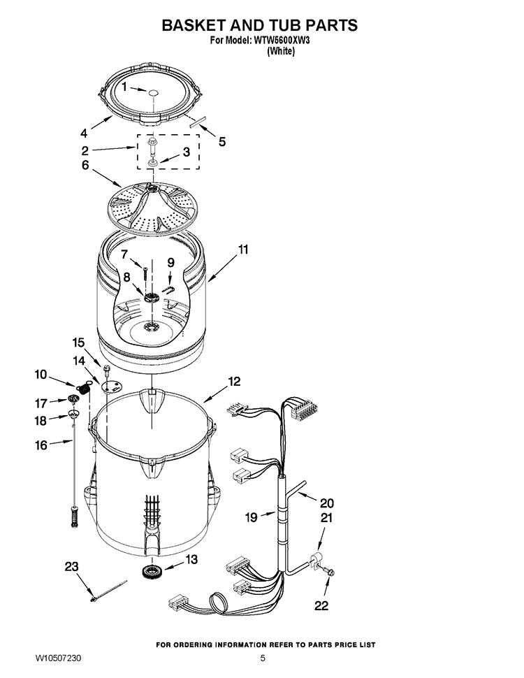 WPW10521297 Washer Spin Basket - XPart Supply Ltd.