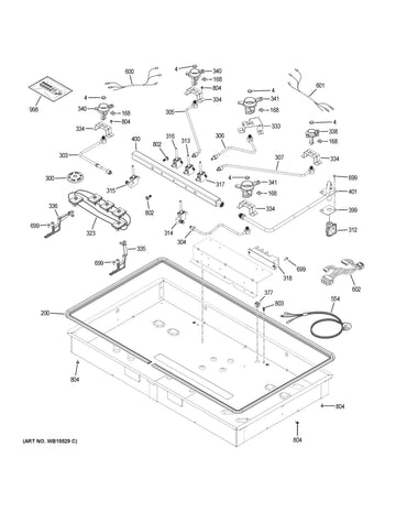 Cooktop Gas Tube