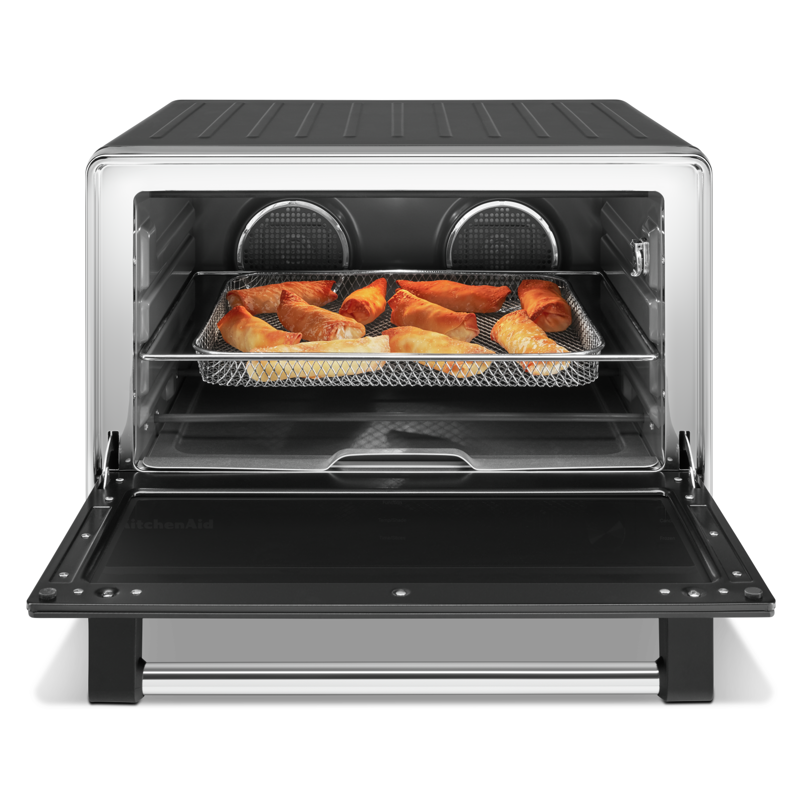 KitchenAid - Dual Convection Countertop Oven with Air Fry and Temperature Probe in Black - KCO224BM