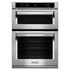 KitchenAid - 6.4 cu. ft Combination Wall Oven in Stainless Steel - KOCE500ESS