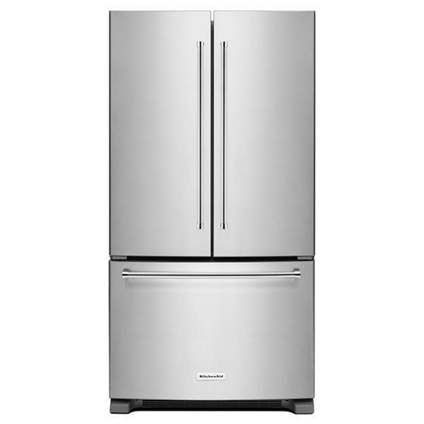 KitchenAid - 35.75 Inch 20 cu. ft French Door Refrigerator in Stainless - KRFC300ESS