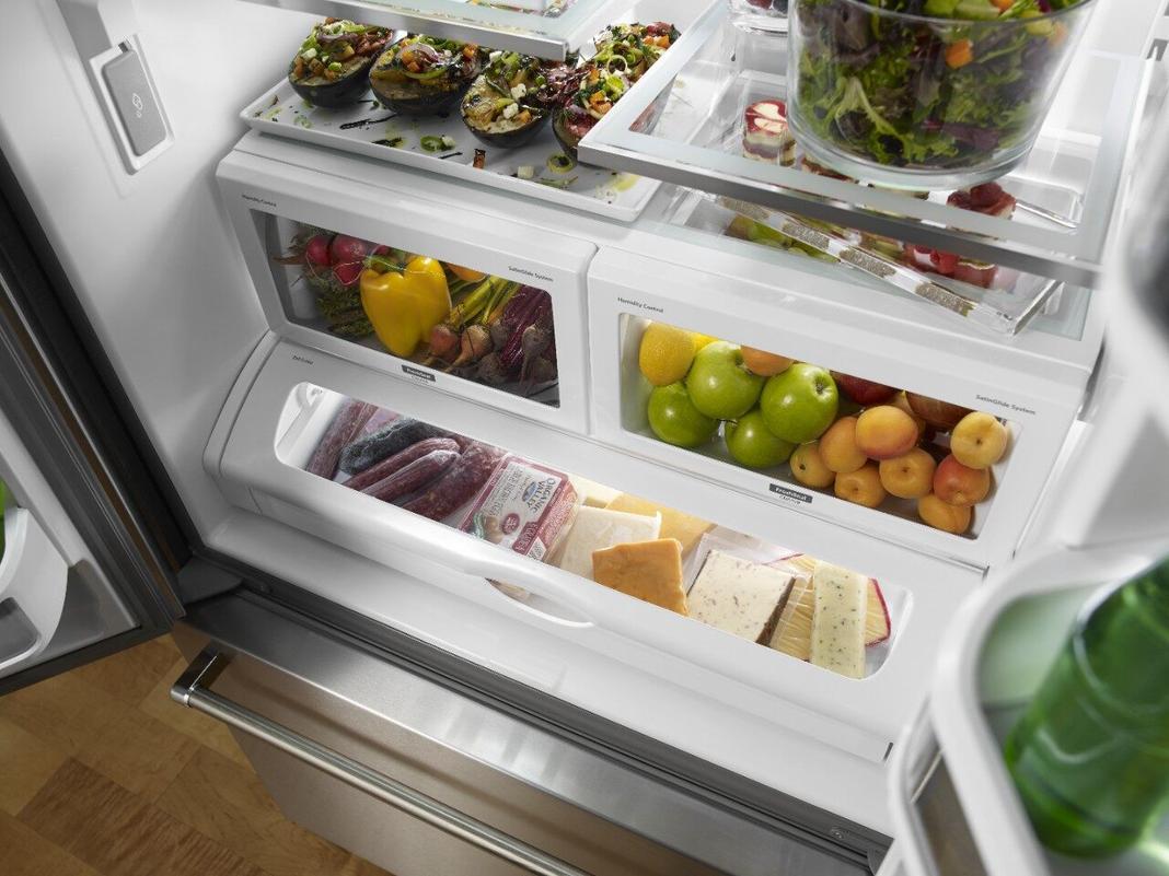 KitchenAid - 35.75 Inch 21.94 cu. ft French Door Refrigerator in Stainless - KRFC302ESS