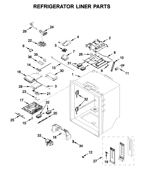 W11673289 Refrigerator Air Tower - XPart Supply