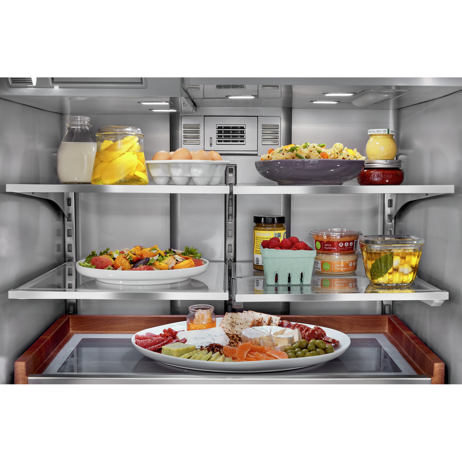 KitchenAid - 35.94 Inch 27 cu. ft French Door Refrigerator in Stainless - KRFF577KPS
