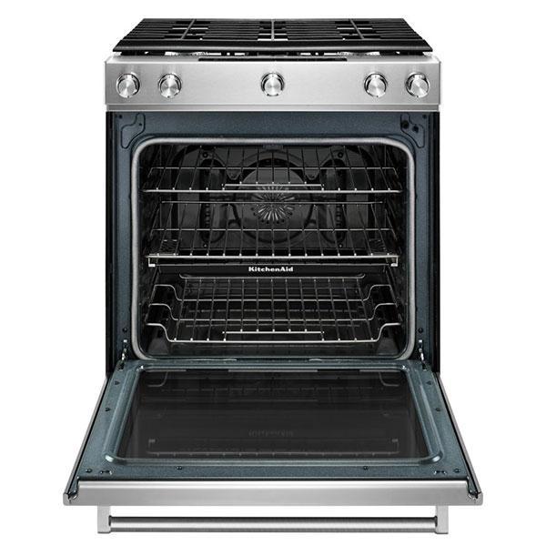 KitchenAid - 5.8 cu. ft Gas Range in Stainless - KSGG700ESS