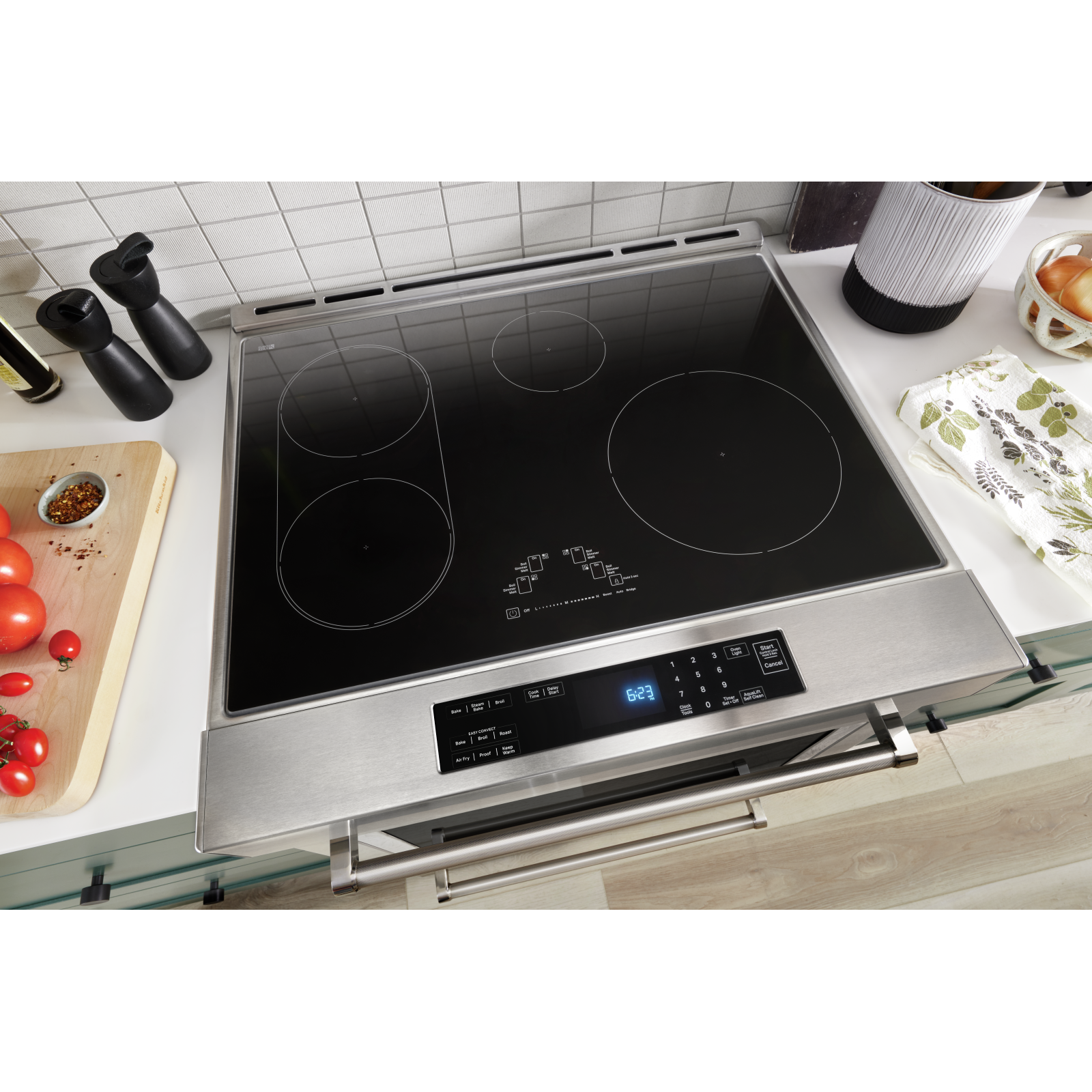 KitchenAid - 6.4 cu. ft  Induction Range in Stainless - KSIS730PSS