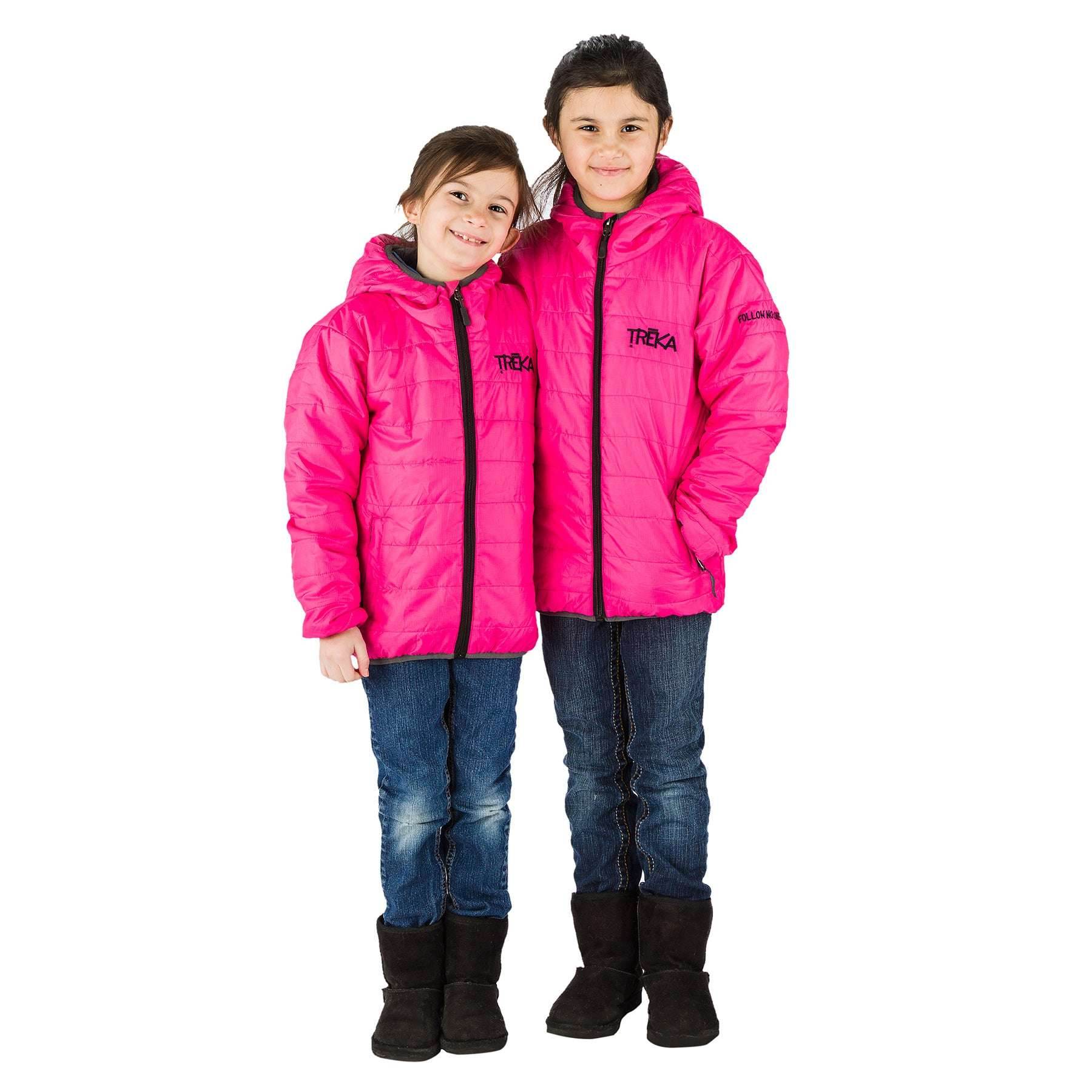 The Lukla Kids Unisex Insulated Jacket 150 GSM- Pink