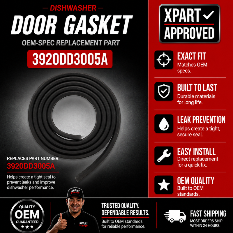 LG Door Gasket 3920DD3005H — Stops Dishwasher Door Leaks